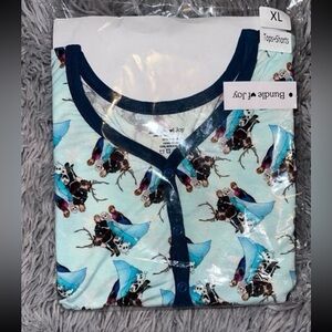 BUNDLE OF JOY Bamboo DISNEY "FROZEN" NIB/NWT XL mom short set